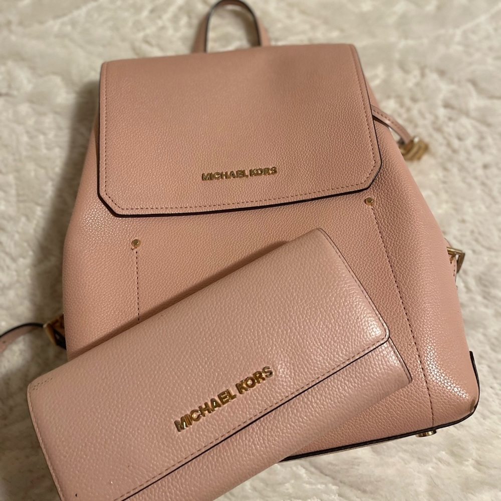 Michael Kors backpack and wallet